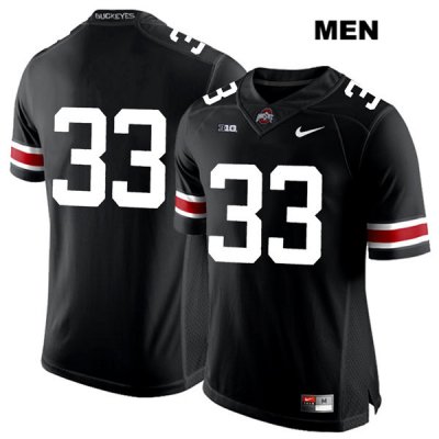 Men's NCAA Ohio State Buckeyes Dante Booker #33 College Stitched No Name Authentic Nike White Number Black Football Jersey HT20R33NI